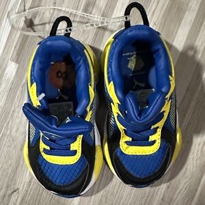 Puma Kids Blue and Yellow Sneakers